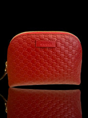 ❤️ RARE NEW GUCCI Red Guccissima Cosmetic Pouch W/ Box~ FAST SHIP SHOOT OFFER💨