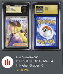 🚨 N's Plan 170/086 Pokemon Black Bolt Holo~ PRISTINE 10 GOLD LABEL TOP POP!💨