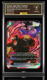 ‼️ Great Ape Son Gohan FB08-051 Alt Art DBS Fusion World~PRISTINE 10 MBA BLACK💨