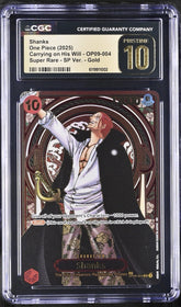 🔥ONE PIECE Shanks~OP09-004 Gold Carrying On His Will GRADE 10 PRISTINE GOLD!💨