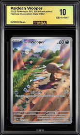 💎 Paldean Wooper 102 Phantasmal Flames Holo MBA GRADE 10! FAST SHIP SHOOT OFFER