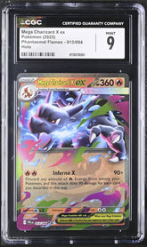 🔥Mega Charizard X ex 013 Phantasmal Flames Holo GRADE 9! SAME DAY SHIPPING!💨