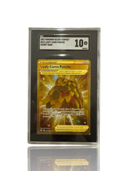 ‼️Pokemon Leafy Camo Poncho Secret 214/195: ~Silver Tempest Holo GRADE 10!💨