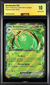 ⚠️ Sinistcha ex 023/167 Pokemon Twilight Masquerade~MBA GRADE 10~SHOOT OFFER💨