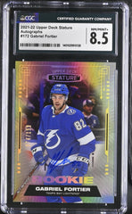 ‼️2021-22 UD Stature - Rookies Gabriel Fortier #172~GRADE 8.5~AUTO 10~POP 1!💨