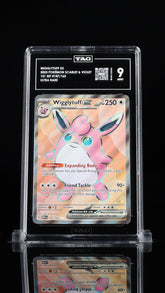 ‼️WIGGLYTUFF EX 2023 POKÉMON SCARLET & VIOLET 151 SET #187/165 TAG GRADE 9!💨