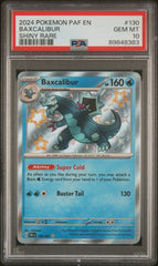 💙 Baxcalibur 130/091 Paldean Fates SHINY PSA GRADE 10~SAME DAY SHIP SHOOT OFFER