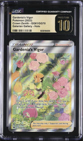 ‼️Pokemon Gardenia's Vigor GG61 Crown Zenith GRADE 10 PRISTINE GOLD LABEL!💨