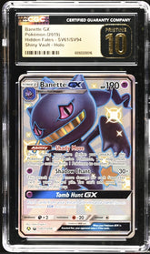 ‼️Pokemon Banette GX SV61 Hidden Fates: Shiny Vault CGC 10 PRISTINE GOLD LABEL💨