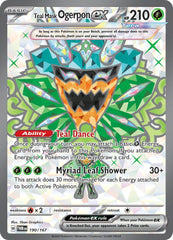 ‼️Pokemon Teal Mask Ogerpon ex 190/167: Twilight Masquerade Holo GRADE 10!💨