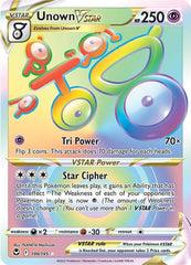 ‼️Unown VSTAR 199/195: Sword & Shield~Silver Tempest GRADE 9.5~SHOOT OFFER!💨