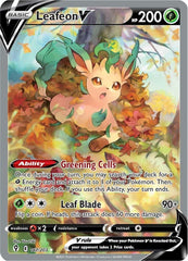 ‼️Leafeon V Pokémon (2021) Evolving Skies - 167/203 Ultra Rare~ GRADE 10💨