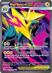 ‼️Pokemon Mega Manectric ex 158/132: Mega Evolution GRADE 9! FAST SHIPPING💨