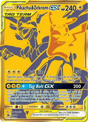 ‼️Pokemon Pikachu & Zekrom GX SM248~ GRADE 10! SHIPS FAST SAME DAY!💨