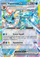 ‼️Vaporeon ex 023/131 Sv: Prismatic Evolutions Holo TAG GRADE 8! SHIPS FAST!💨