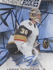2021-22 Upper Deck SP Game Used - Authentic Rookies Logan Thompson #196 Blue...