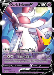 ‼️Dark Sylveon V~Sword & Shield BLACK STAR Promo GRADE 10 PRISTINE GOLD LABEL💨