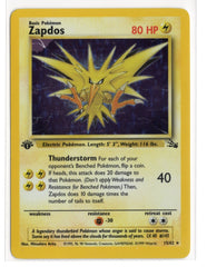 ⚠️ Zapdos 15/62 Pokemon Fossil Holo 1st Ed~ PRISTINE 10 GOLD LABEL TOP POP 11!💨