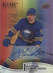 ‼️2021-22 UD Allure~Rainbow Mattias Samuelsson #R-37~GRADE 10~AUTO 10💨POP 1!