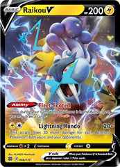 ‼️Pokemon Raikou V 048/172: Brilliant Stars Holo GRADE 10! FAST SHOP~SHOOT OFFER