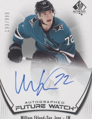 ‼️2021-22 SP Authentic Autographed Future Watch William Eklund GRADE 10~POP 1!💨