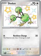 ‼️Doduo 199/091: Paldean Fates BABY SHINY HOLO GRADE 10! FAST SHIP~SHOOT OFFER💨