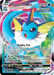 ‼️Vaporeon VMAX 030/203 SWSH07: Evolving Skies Holo~GRADE 9! SHIPS SAME DAY💨