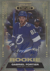 ‼️2021-22 UD Stature - Rookies Gabriel Fortier #172~GRADE 8.5~AUTO 10~POP 1!💨