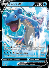 ‼️Pokemon Lapras V 049/202: Sword & Shield Holo CGC 10 PRISTINE GOLD LABEL TOP💨