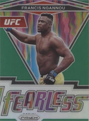2022 Panini Prizm UFC - Fearless Francis Ngannou #15 Green Prizm GRADE 9.5~POP 1
