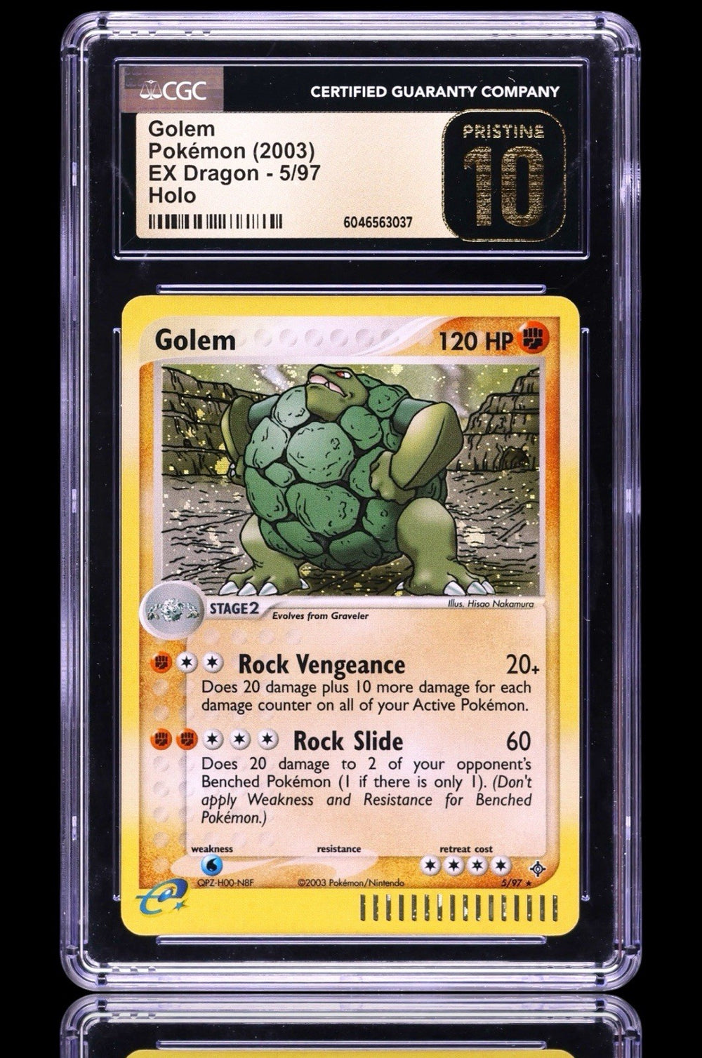🚨 Pokemon Golem #5 Dragon Reverse Holo GRADE 10 PRISTINE GOLD LABEL TOP POP 7💨