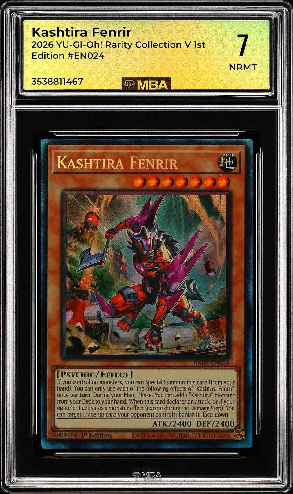 🚨 Kashtira Fenrir Starlight RA05-EN024 Rarity Coll 5 1st Edition~MBA 7 POP 1!💨