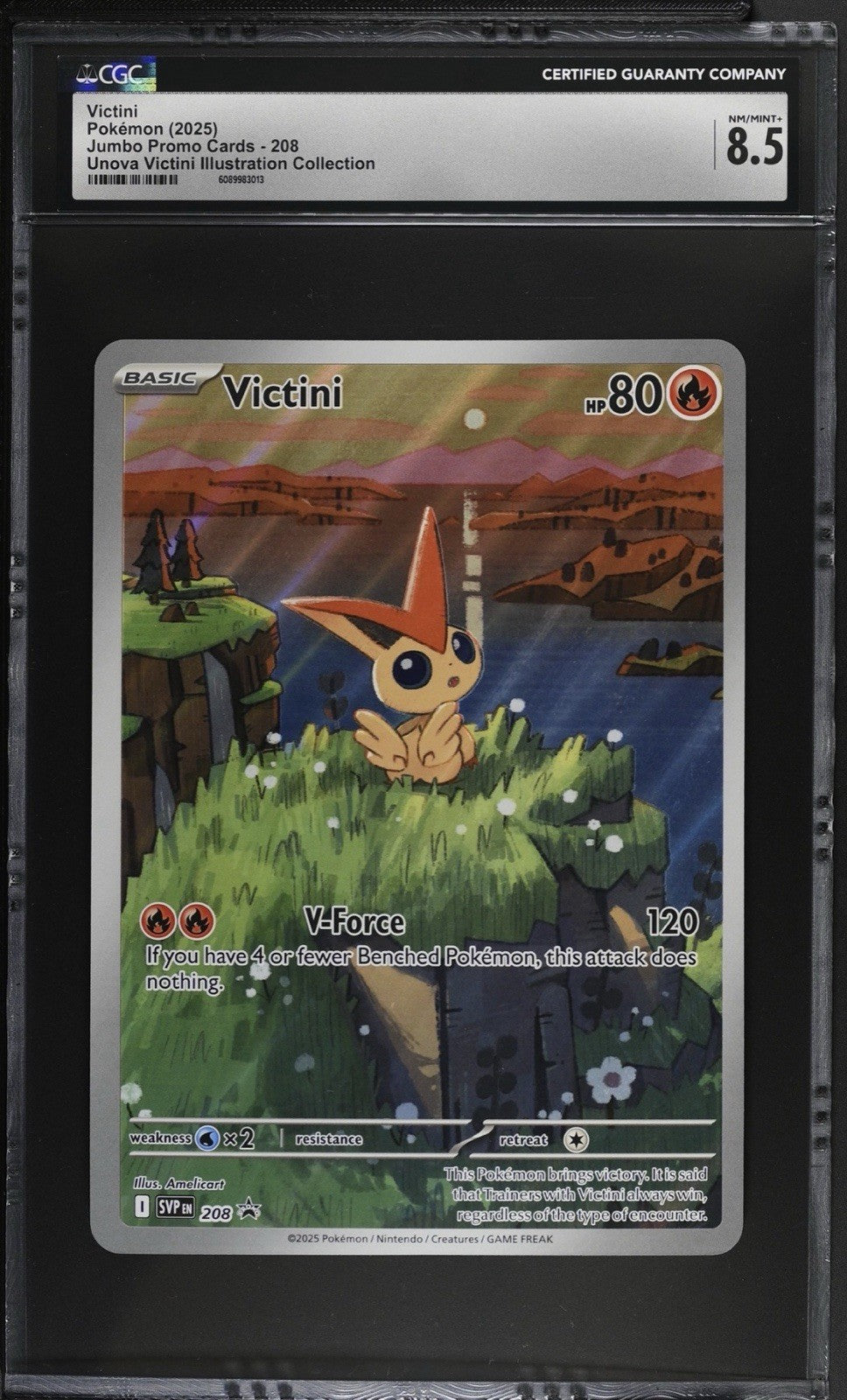 💎Pokemon Victini 208 Jumbo Cards Holo GRADE 8.5! SAME DAY SHIP~ SHOOT OFFER!💨