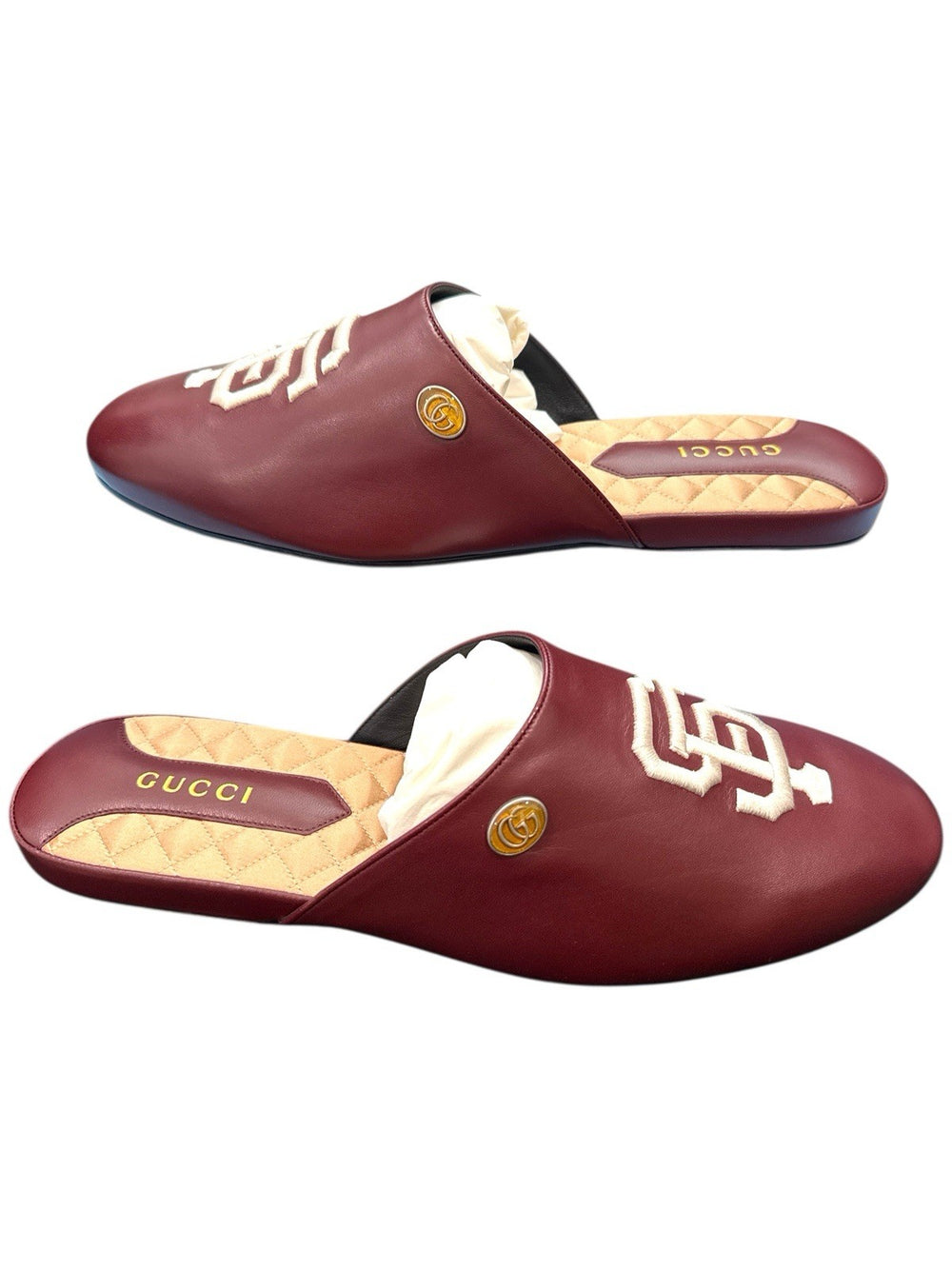 ‼️Gucci x SF Giants Leather Loafers Burgundy GUCCI SIZE 12~NEW $950! FAST SHIP💨