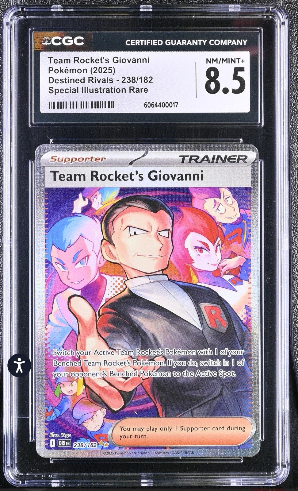 ‼️Team Rocket's Giovanni 238 Destined Rivals Holo GRADE 8.5! CHEAP FAST SHIP💨