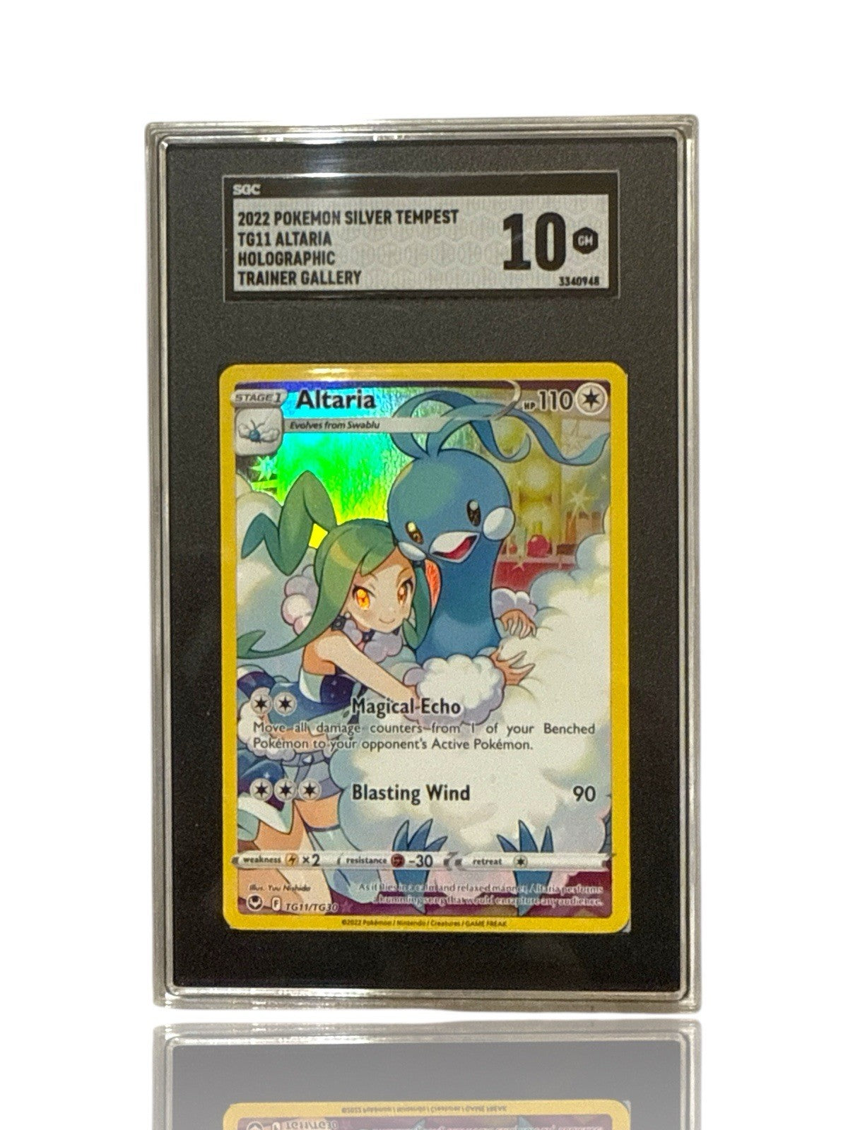 ‼️Altaria TG11/TG30~Silver Tempest Trainer Gallery Holo GRADE 10! SHOOT OFFER💨
