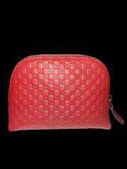 ❤️ RARE NEW GUCCI Red Guccissima Cosmetic Pouch W/ Box~ FAST SHIP SHOOT OFFER💨