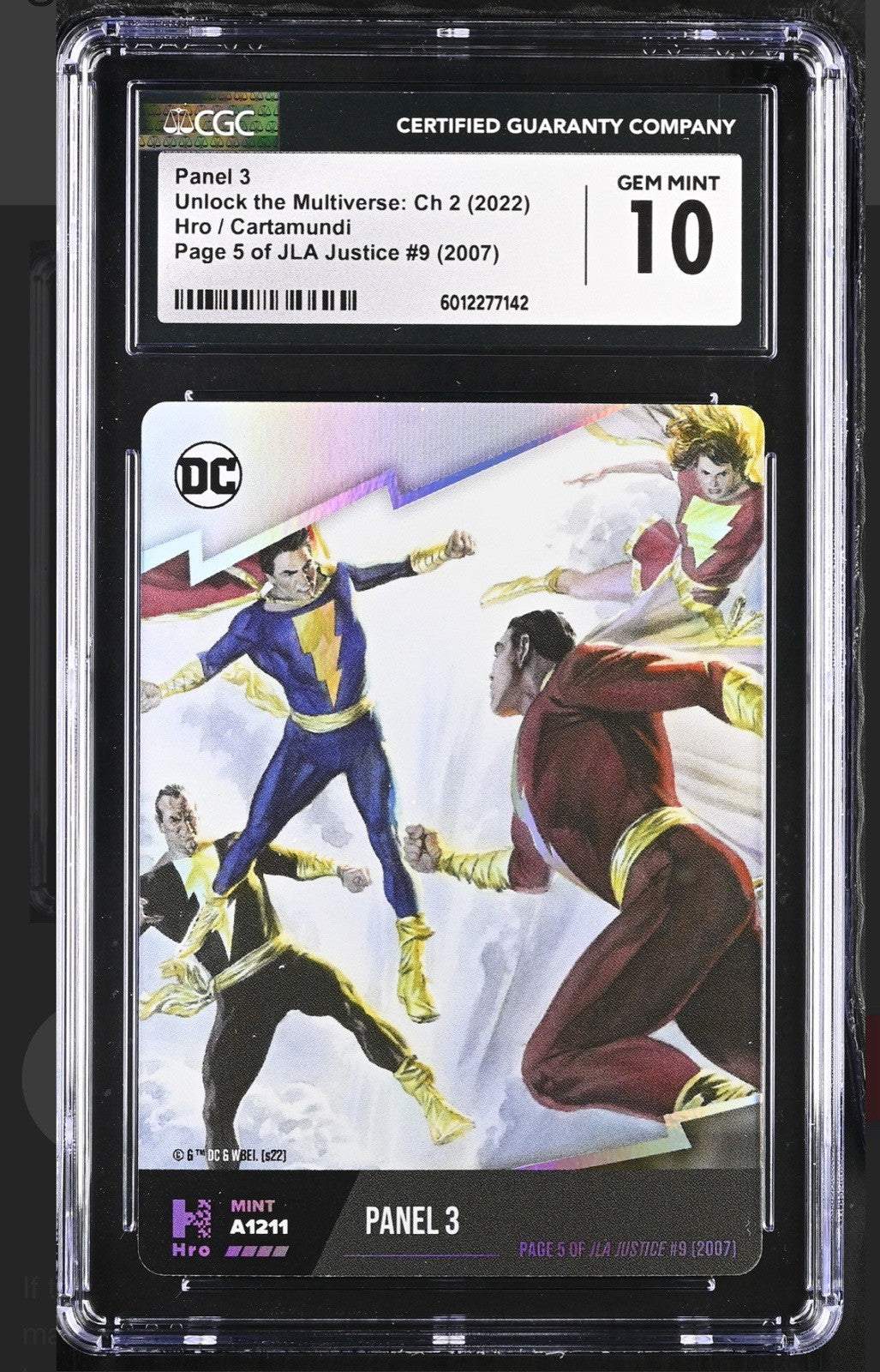 DC COMIC Chapter 2 of JLA Justice #9 2007~Panel CARD GRADE 10~SHOOT OFFER~POP 1!