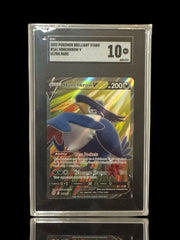 ‼️Honchkrow V (Full Art) 161/172: Brilliant Stars Holo~GRADE 10~SHIPS SAME DAY💨