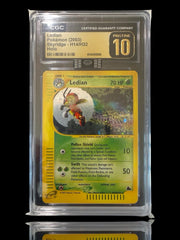 💚 Ledian H14/H32 Skyridge Holo GRADE 10 PRISTINE GOLD LABEL POP 1!💨
