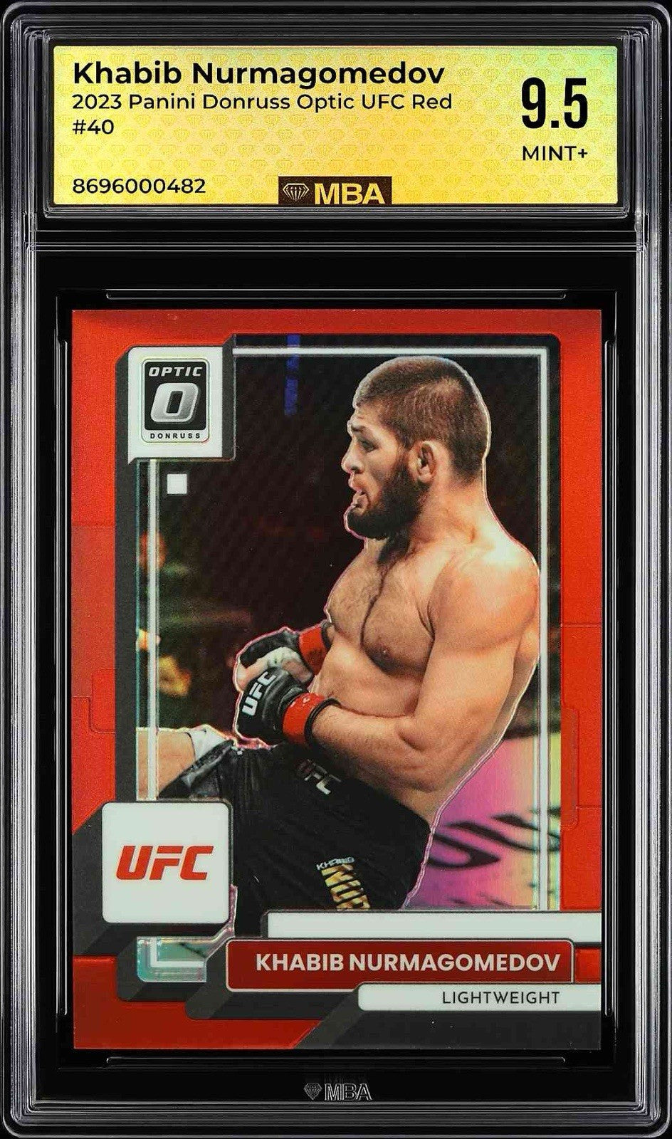 ⚠️2023 Optic UFC Khabib Nurmagomedov Red /199~ MBA GRADE 9.5 POP 1~SHOOT OFFER💨