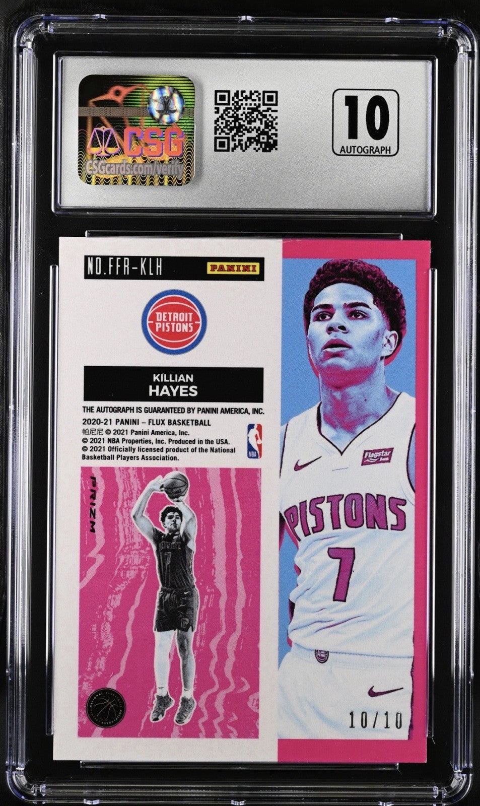 2020-21 Panini Flux - Flux Freshman Signatures Killian Hayes #FFR-6 Silver Prizm
