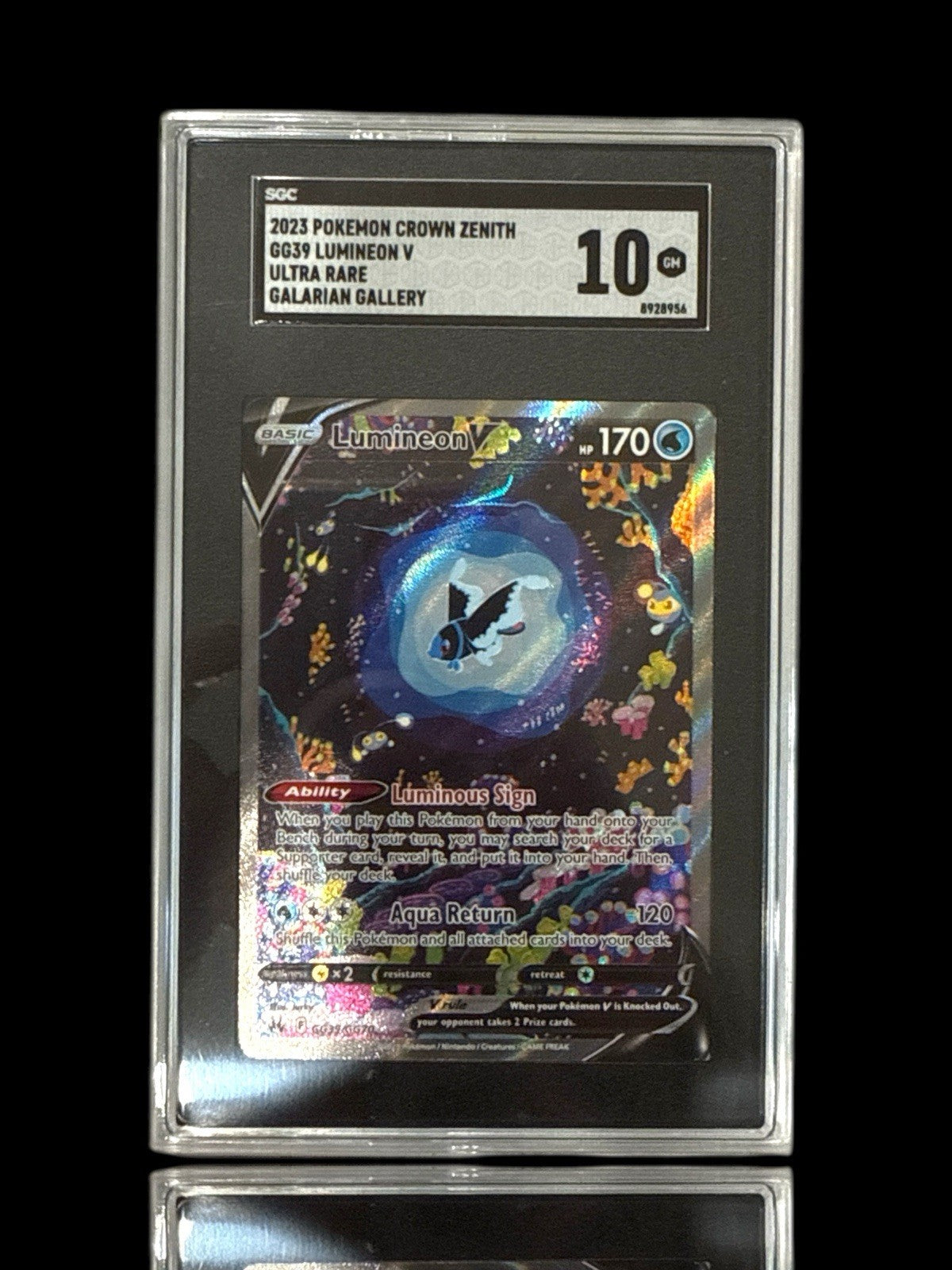 🐟Lumineon V GG39 Crown Zenith: Galarian Gallery GRADE 10! FAST SHIP~SHOOT OFFER