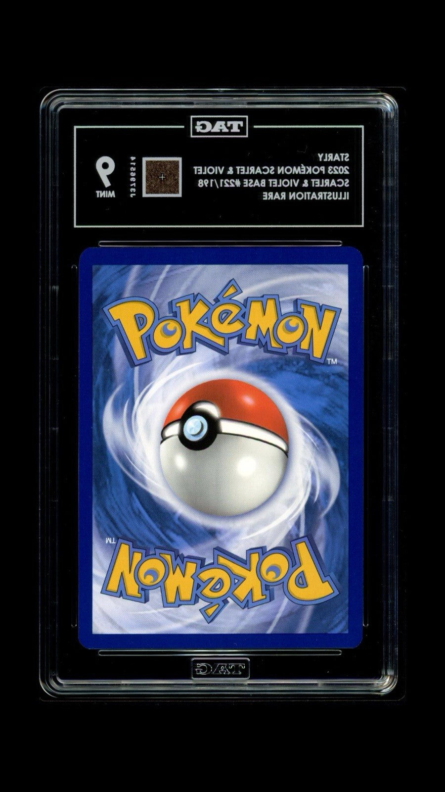‼️Pokemon Starly #221 Scarlet & Violet TAG GRADE 9! SAME DAY SHIP SHOOT OFFER💨
