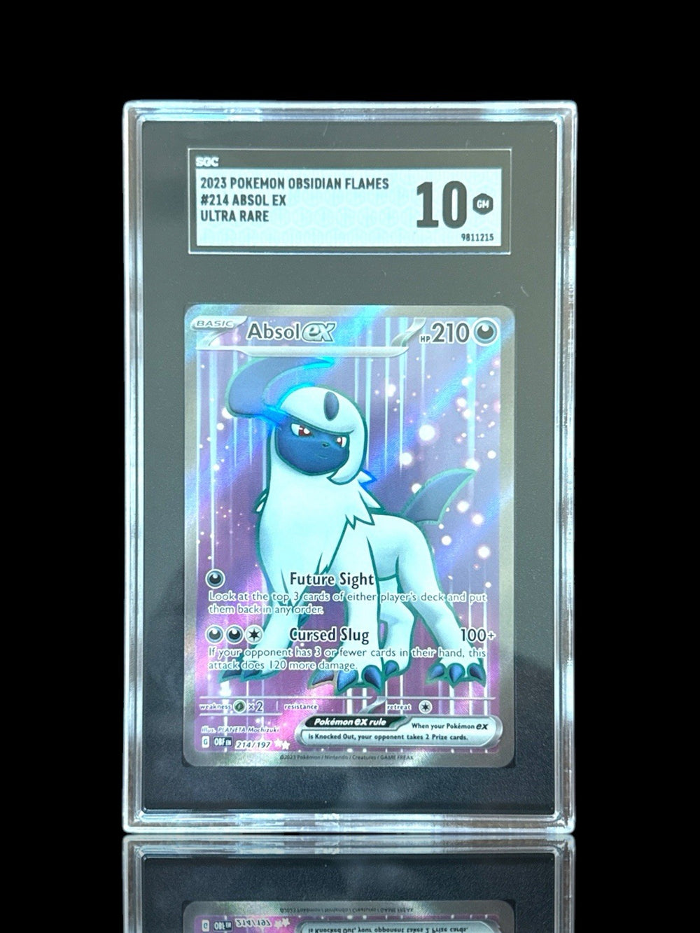 ‼️Absol ex #214 Obsidian Flames Holo GRADE 10! SHIPS FAST SAME DAY~SHOOT OFFER💨