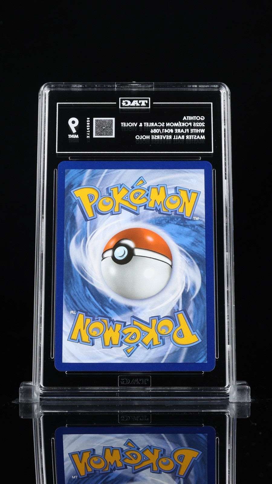 ‼️Gothita Master Ball #041 White Flare Holo TAG GRADE 9! FAST SHIP~SHOOT OFFER💨
