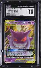 ‼️Gengar & Mimikyu GX Pokémon (2019) Team Up - 53/181 Holo CGC 10 SHIPS FAST 💨
