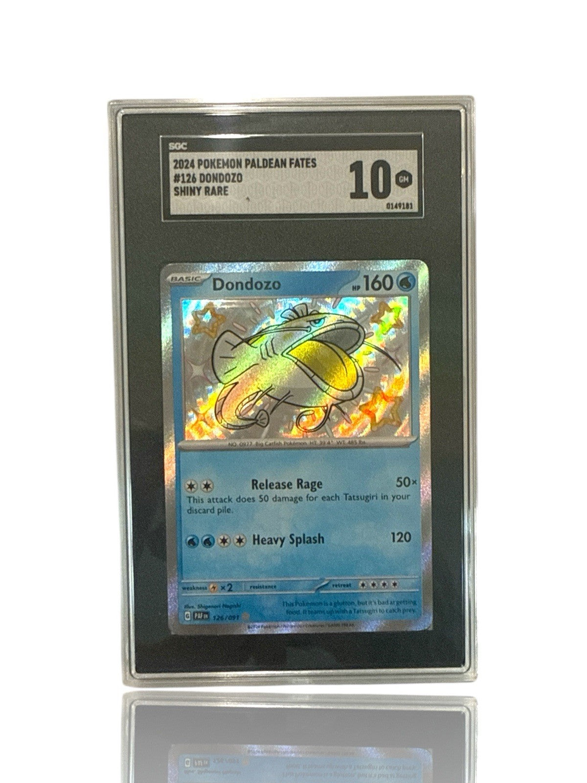 ‼️Pokemon Dondozo 126/091: Paldean Fates BABY SHINY GRADE 10! SAME DAY SHIP!💨