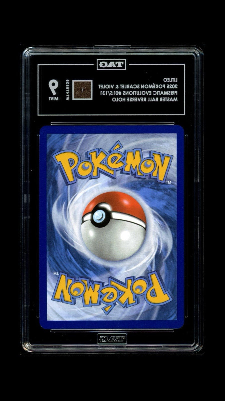 🦁Litleo #015 Prismatic Evolutions MasterBall Holo TAG GRADE 9! SAME DAY SHIP💨