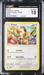 💎 Eevee 48/68 POKEMON Hidden Fates Holo GRADE 10! LOW POP~ SHOOT OFFER💨